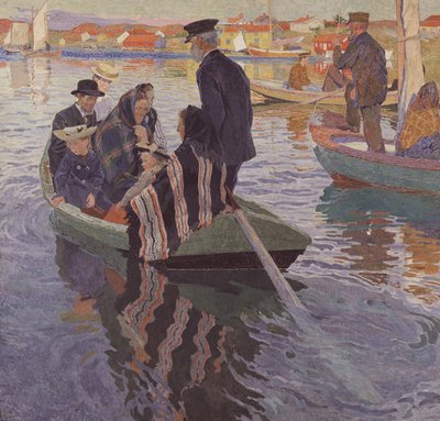 Fedeli in una barca da Carl Wilhelm Wilhelmson